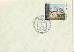 POLAND 1978 - FDC SECURA 1978 PROTECT THE HUMAN WORK (POSTM DES.1) W 1 ST OF 50  GR (FLOWERS) POSTM POZNAN APR 16,1978 R - FDC