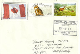 Faune Arctique Du Canada, Sur Lettre Postée De L'île Malcolm, Adressée En Andorre - Arctische Fauna