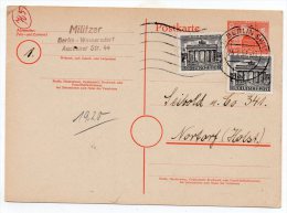 Entier Postal  8 Pf 1957 - DDR Berlin Deutsche Bundespost - Postkaarten - Gebruikt