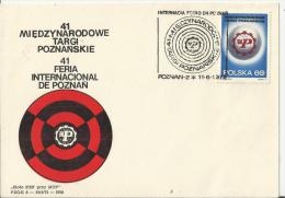 POLAND 1972 - FDC 41 FERIA INTERNACIONAL DE POZNAN   W 1 ST OF  60 GR POSTM POZNAN JUN 11,1972 REPOL116 PZGK 6 3919/72 5 - FDC