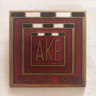 Badge / Pin ZN000515 - Athletics Yugoslavia Croatia Zagreb AKE European Cup 1965 - Athlétisme