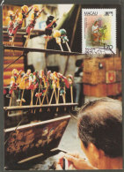 Macau Professions Typiques Vendeur De Poupées De Farine Carte Maximum 1991 Macao Professions Flour Dolls Seller Maxicard - Maximumkaarten