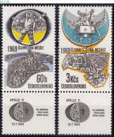 CZECHOSLOVAKIA, 1969, Man 1st Landing On The Moon, Apollo, Space, MNH (**), Sc/Mi   C75-76/1888-89 - United States