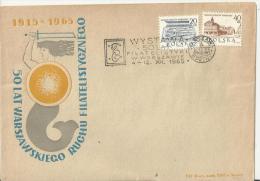 POLAND 1965 - FDC 50 YEARS OF WARSAW PHILATELY DEC 4-12-1965 W 2 STS OF 20-40 GR  POSTM WARSAW DEC 15,1965 REPOL110 - FDC