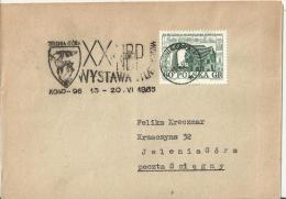 POLAND 1965 - FDC 2OTH  PHILATELY EXHIBITION JELENIA GORA  JUN 15-20, 1965  (DESIGN 1) W 1 ST OF 60 GR  POSTM JELENIA GO - FDC
