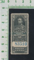 Canada Tax Stamp, Timbre Taxe - Poids Et Mesure 1930 FMW65 50 Cents  No Cancel With Is Gum Some Print On Gum  Used - Revenues