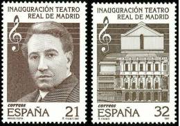 ESPAÑA 1997 - INAGURACION DEL TEATRO REAL DE MADRID - Edifil Nº 3514-3515 - Yvert 3088-3089 - Theatre