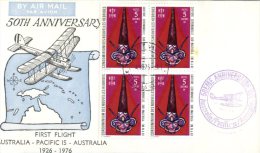 (968) New Hebrides - First Flight From Australia To Pacific Islands Special Cover (see Front And Back) - Cartas & Documentos