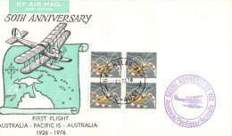 (968) Australia - First Flight From Australia To Pacific Islands Special Cover (see Front And Back) - Covers & Documents