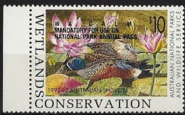 AUSTRALIA - 1992-3 $10 Wetland Duck Stamp. MNH ** - Cinderelas