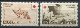 ALGERIE 1957 - Fennec Cigogne Croix Rouge - Neuf AVEC Legere Trace Charniere (Yvert 343/44) - Ongebruikt