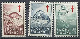 FINLANDE 1961 - Medecine Rat Loutre Phoque - Neuf AVEC Trace Charniere (Yvert 512/14) - Neufs