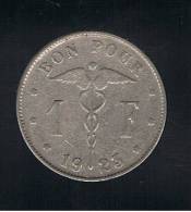 BELGIUM - BELGICA -   1  Franc   1923  KM89 - 1 Frank