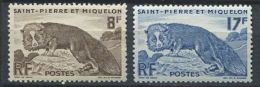 SAINT PIERRE MIQUELON 1952 - Renard Argente - Neuf AVEC Legere Trace Charniere (Yvert 345/46) - Ongebruikt