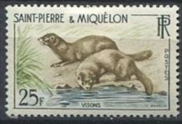 SAINT PIERRE MIQUELON 1959 - Visons - Neuf AVEC Charniere (Yvert 361) - Unused Stamps