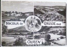 CP OUREN Bonjour De...  GRUSS Grusse Aus ...  Multi Vues SOUVENIR Le Village Le Camping Litho Centrale - Burg-Reuland