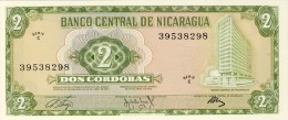 BILLET # NICARAGUA # 2 CORDOBAS # 1972 # PICK 106 # NEUF # - Nicaragua