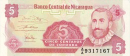 BILLET # NICARAGUA # 5 CENTAVOS DE CORDOBA  # 1991 # PICK 168 # NEUF # - Nicaragua