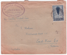 L. Affr. N°354 (Picard) D'ESNEUX /1935 Pour L'Australie - Cartas & Documentos