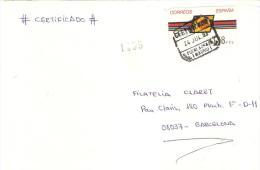 CARTA 1993 CERTIFICADA FUENLABRADA   ETIQUETA - Brieven En Documenten