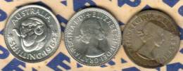 AUSTRALIA 1 SHILLING ANIMAL FRONT QEII HEAD BACK 1962 2ND TYPE CV$20AUS EF+ SILVER KM ?READ DESCRIPTION CAREFULLY !!! - Shilling