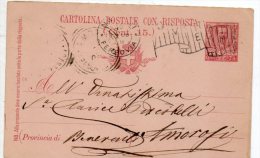 1906   CARTOLINA CON ANNULLO  BANDIERA NAPOLI - Stamped Stationery