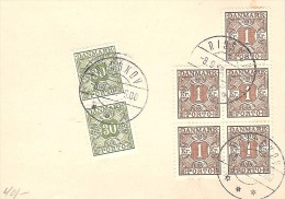 DENMARK #  PORTO  STAMPS FROM YEAR 1934 + 1953 - Portomarken