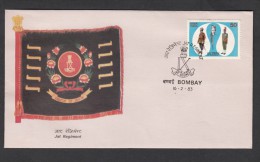 INDIA, 1983, FDC, 180th ANNIVERSARY OF JAT REGIMENT,  BOMBAY CANCELLATION - Covers & Documents