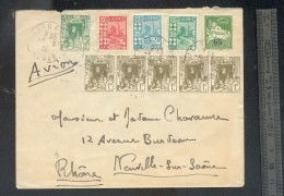 Enveloppe Algérie 1935 Trés Bel Affranchissement - Grand Café D´Alger - Storia Postale