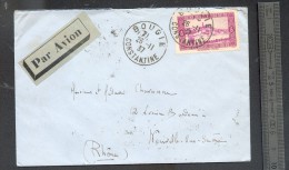 Enveloppe 1937 Bougie Algérie Bel Affranchissement Au Dos - Lettres & Documents