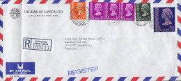 Hong Kong Airmail Registered THE BANK OF CANTON, KOWLOON Label SAN PO KONG 1981 Cover Brief To AABENRAA Denmark - Storia Postale