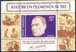 ##O239. Turkey 1988. Atatürk. Michel Block 27. MNH(**) - Hojas Bloque