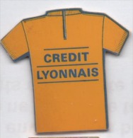 Banque Crédit Lyonnais , Cyclisme Vélo , Maillot Jaune Du Tour De France , En Plastique - Banques