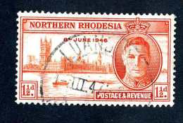 1066 )  Northern Rhodesia 1946 Sc.#46  Used ( Cat.$1.25 ) Offers Welcome! - Northern Rhodesia (...-1963)