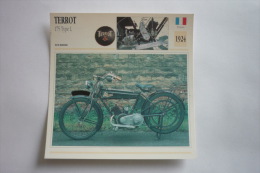 Transports - Sports Moto - Carte Fiche Technique Moto ( Terrot 175 Type L - Tourisme -1924 ( Description Au Dos - Sport Moto