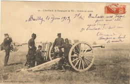 Militaire _ 51 Marne- Mailly -l'artillerie De Campagne Au Tir (18juin 1913) - Autres & Non Classés