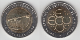 ** 2 ECU DE PESSAC BIMETALLIQUE - 20ème ANNIVERSAIRE 1974-1994 - PRECURSEUR EURO - EURO DES VILLES ** ACHAT IMMEDIAT !!! - Euro Der Städte