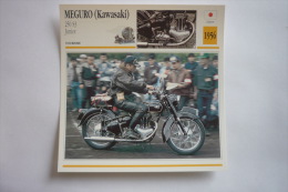 Transports - Sports Moto - Carte Fiche Technique Moto - Meguro ( Kawasaki ) 250 Cm3 S3 Junior - Tourisme -1956 - Motorradsport