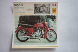 Transports  -  Sports Moto - Carte Fiche Technique Moto - Mazoyer 500 Flèche D'argent - Prototype -1953 - Motorradsport