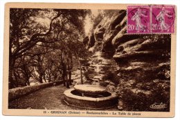 CP, 26, GRIGNAN, Rochecourbière, La Table De Pierre, Voyagé En 1934 - Grignan