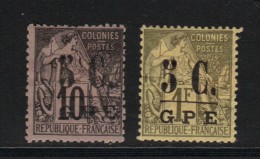 GUADELOUPE N° 10 & 11 * - Unused Stamps