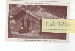 MISSION PERES MARISTES OCEANIE ILE SALOMON DEMEURE DE MISSIONNAIRE - Solomon Islands