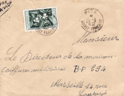 PITA GUINEE FRANCAISE AFRIQUE COLONIE GARDE TERRITORIAL MILITAIRE LETTRE POUR LA FRANCE MARSEILLE MARCOPHILIE 2 SCANS - Briefe U. Dokumente