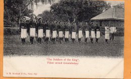 The Soldiers Of King Fijian Armed Constabulary Suva Fiji 1900 Postcard - Fiji