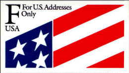 1991 USA "F" (29c) Flag Self Adhesive Plastic Stamp Sc#2522 Unusual - Fehldrucke