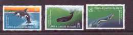 TURKS ET CAICOS 1983 BALEINES YVERT N°630/32 NEUF MNH** - Whales