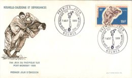 (313) New Caledonia FDC Cover - Premier Jour De Nouvelle Caledonie - 1968 - Jeux Du Pacifique - Judo - FDC