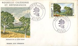 (313) New Caledonia FDC Cover - Premier Jour De Nouvelle Caledonie - 19740 West Coast Countryside - FDC