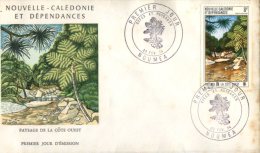 (313) New Caledonia FDC Cover - Premier Jour De Nouvelle Caledonie - 19740 West Coast Countryside - FDC