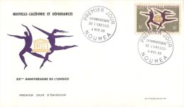 (313) New Caledonia FDC Cover - Premier Jour De Nouvelle Caledonie - 1966- UNESCO - FDC